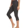 Marika Carrie Ultimate Slimming Cotton Yoga Capris Heather Charcoal