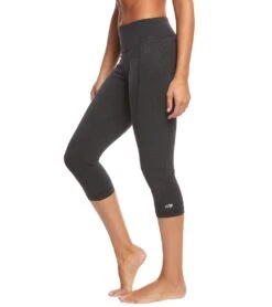 Marika 16 Marika Carrie Ultimate Slimming Cotton Yoga Capris Heather Charcoal
