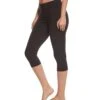 Marika Tummy Control Cotton Yoga Capris Black -Marika 1740176621603 black 2a 1