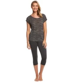 Marika Tummy Control Cotton Yoga Capris -Marika 1740176785443 heathercharcoal 4a