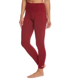 Marika High Rise Tummy Control Yoga Leggings Cabernet