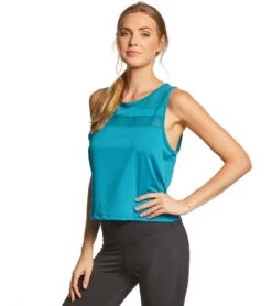 Marika Flounce Yoga Crop Top -Marika 1740349440035 harborblue 2a