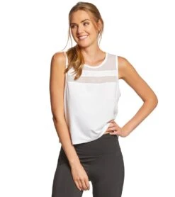 Marika Flounce Yoga Crop Top -Marika 1740350423075 white 1a