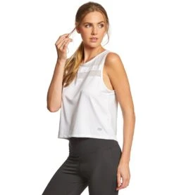 Marika Flounce Yoga Crop Top -Marika 1740350423075 white 2a