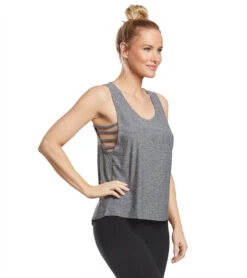 Marika Lattice Cut Out Tank -Marika 1740377554979 heatherblack 1