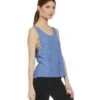 Marika Lattice Cut Out Tank Heather Harbor Blue