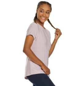 Marika Finish Line Short Sleeve Tee -Marika 1740443844643 heathermauveshadows 2a