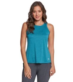 Marika Intrigue Singlet Yoga Tank Top Heather Sea Me