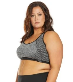 Marika Plus Size Marianne Seamless Yoga Sports Bra -Marika 1741838319651 heatherblackwithsolidtrim 5a 1
