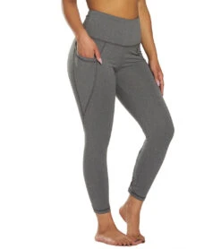 Marika Carter Mid Calf Yoga Capris Heather Grey