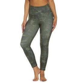 Marika High Waisted Printed Yoga Capris Green Tonal Washed Camo -Marika 1741839990819 greentonalwashedcamo