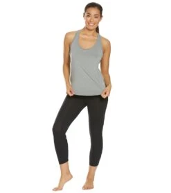 Marika Getaway Singlet Yoga Tank Top -Marika 1741840384035 heatherblack 4a