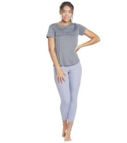 Marika Starter Short Sleeve Yoga Tee Heather Charcoal -Marika 1744868769827 heathercharcoal 4a