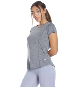 Marika Starter Short Sleeve Yoga Tee Heather Charcoal -Marika 1744868769827 heathercharcoal 5a