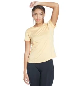Marika Starter Short Sleeve Yoga Tee Heather Artisan'S Gold -Marika 1744868868131 heatherartisansgold