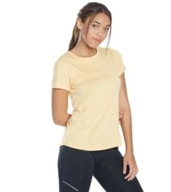 Marika Starter Short Sleeve Yoga Tee Heather Artisan'S Gold