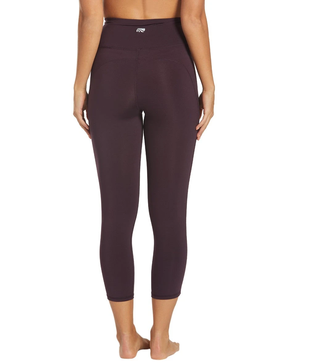 Marika High Waisted Lua Yoga Capris Black Plum 4 Marika High Waisted Lua Yoga Capris Black Plum - Image 2
