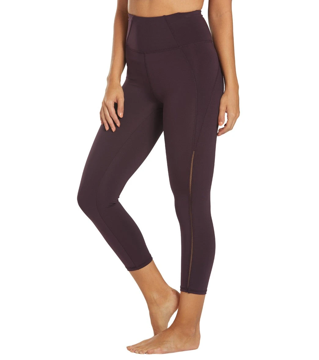 Marika High Waisted Lua Yoga Capris Black Plum 6 Marika High Waisted Lua Yoga Capris Black Plum - Image 4