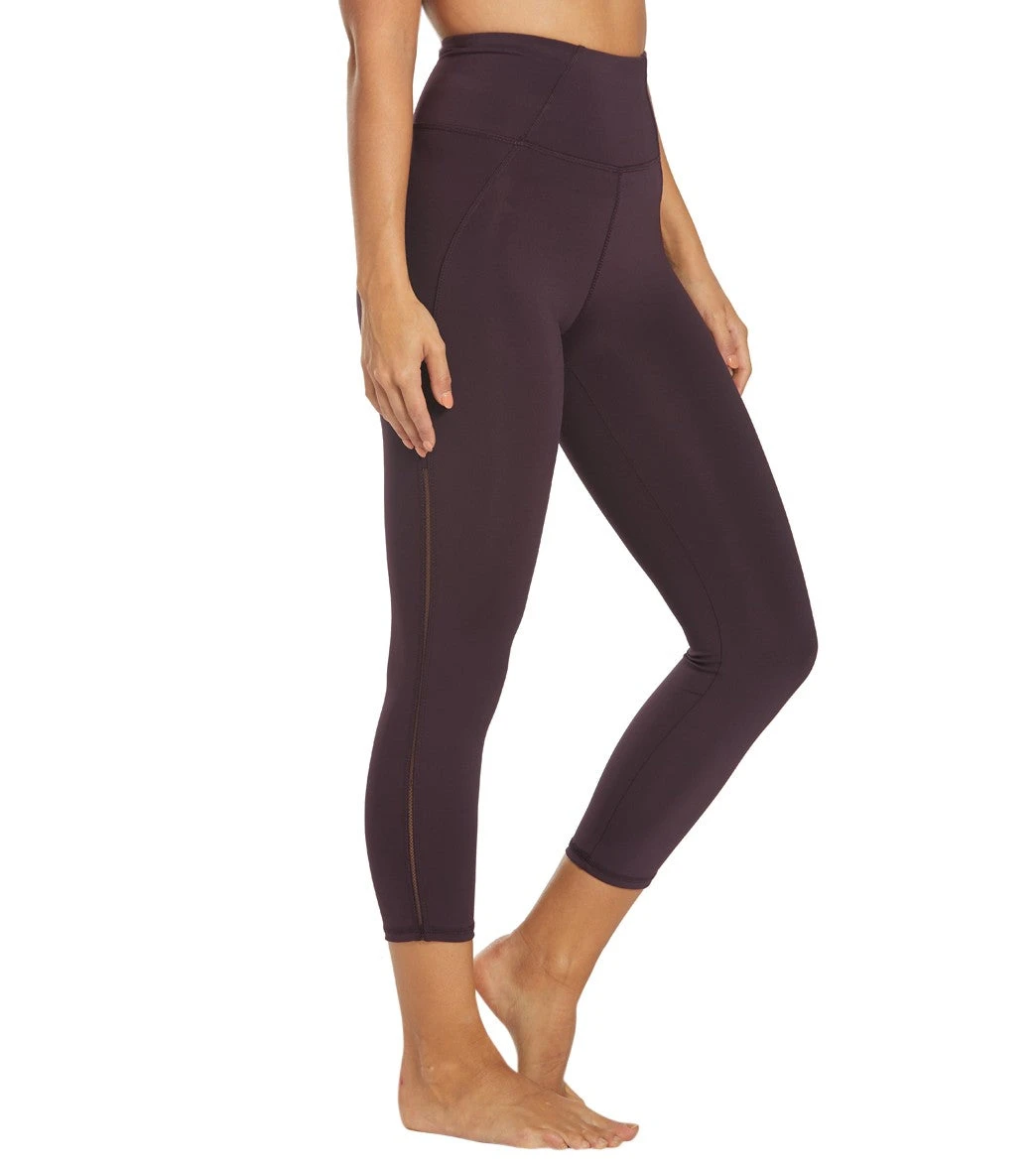 Marika High Waisted Lua Yoga Capris Black Plum 7 Marika High Waisted Lua Yoga Capris Black Plum - Image 5