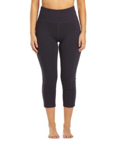 Marika Bailee High Rise Tummy Control Yoga Capris With Pockets Midnight Blue