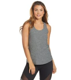 Marika Racerback Yoga Tank Heather Black