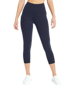 Marika Drew High Waisted Tummy Control Yoga Capris Midnight Blue 11 Marika Drew High Waisted Tummy Control Yoga Capris Midnight Blue -Marika 4377773408299 midnightblue