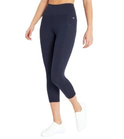 Marika Drew High Waisted Tummy Control Yoga Capris Midnight Blue 9 Marika Drew High Waisted Tummy Control Yoga Capris Midnight Blue -Marika 4377773408299 midnightblue 4a