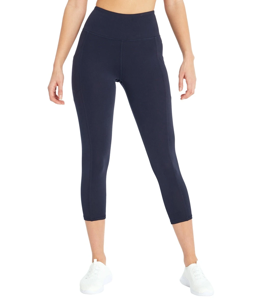 Marika Drew High Waisted Tummy Control Yoga Capris Midnight Blue 7 Marika Drew High Waisted Tummy Control Yoga Capris Midnight Blue - Image 5