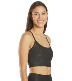 Marika Ivy Sports Bra Black Wildflower Emboss