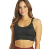 Marika Lacey Yoga Sports Bra 2 Marika Lacey Yoga Sports Bra -Marika 6653610229803 blacklinearfloralemboss 1a