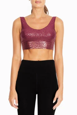 Marika Carter Long Sports Bra - Violet Rose