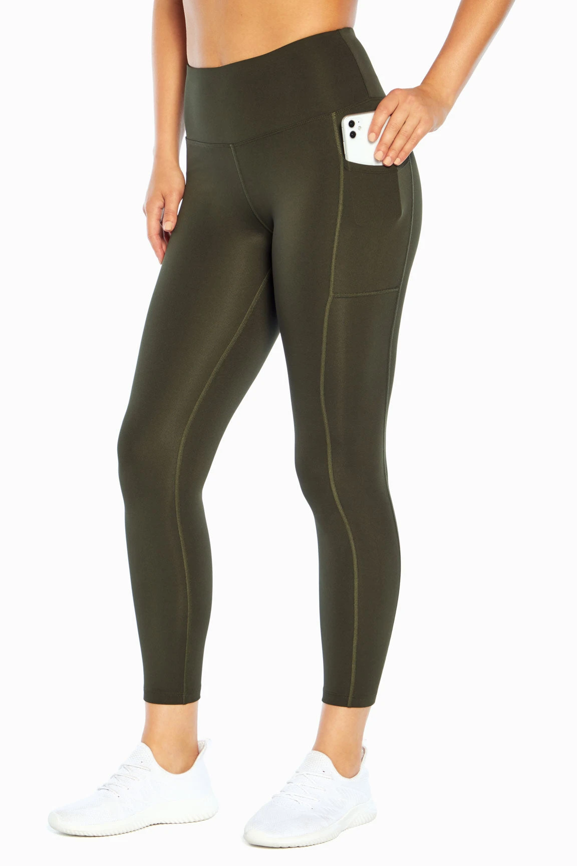 Marika High Rise Side Pocket Ankle Legging - Rosin Green 3 Marika High Rise Side Pocket Ankle Legging - Rosin Green