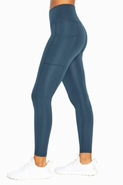 Marika High Rise Side Pocket Ankle Legging - Midnight Navy -Marika MLL1145A 48Q.5937